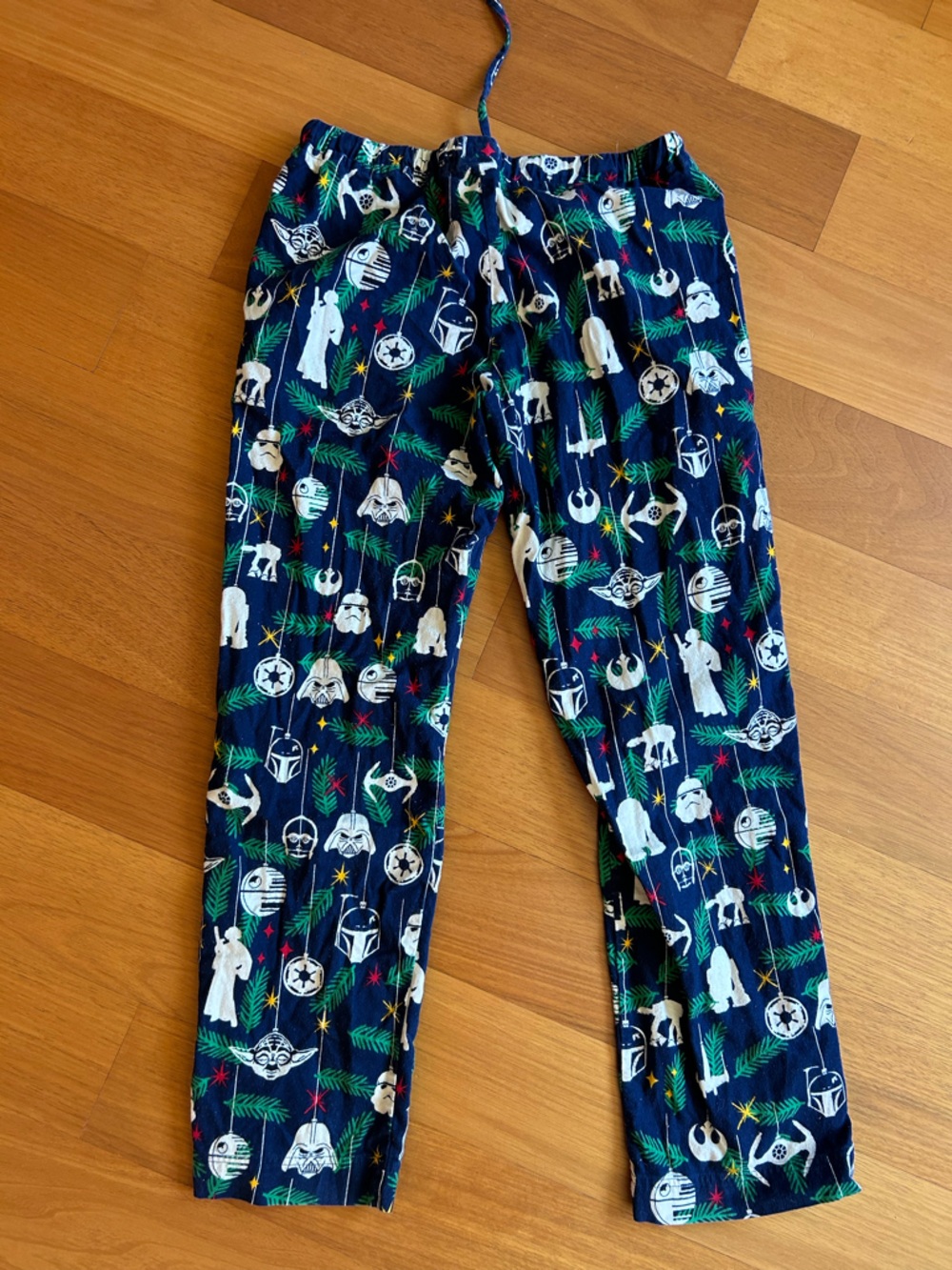 Hanna Andersson Navy Star Wars Print Fleece Jogger Pants Size Small